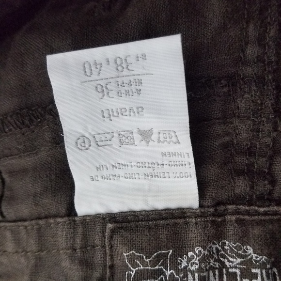 Avanti Pure Linen Brown Pants - Picture 5 of 8